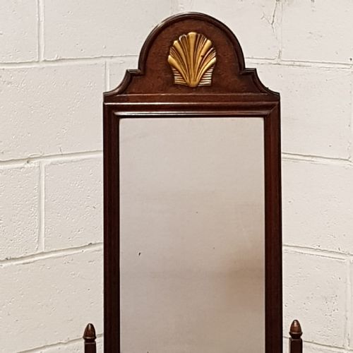 fig 1. ANTIQUE ART DECO MAHOGANY CHEVAL MIRROR C1920