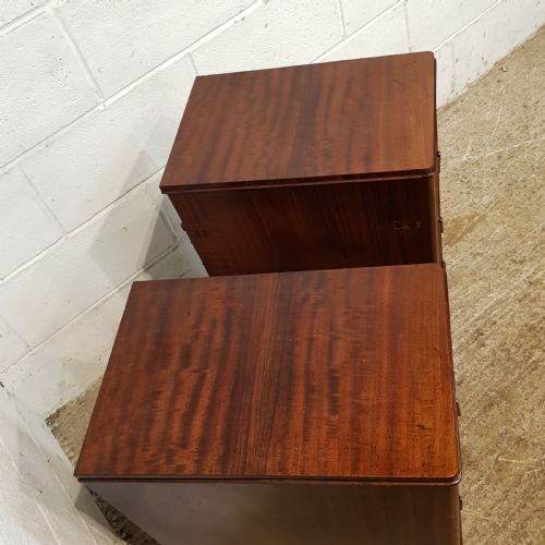 fig 2. ANTIQUE PAIR EDWARDIAN MAHOGANY BEDSIDE CHESTS C1900