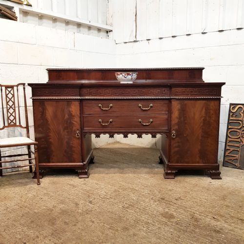 Antique Edwardian. Mahogany Chippendale Sideboard C1900