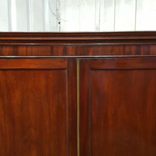 fig 2. ANTIQUE EDWARDIAN CHIPPENDALE MAHOGANY DOUBKE WARDROBE C1900