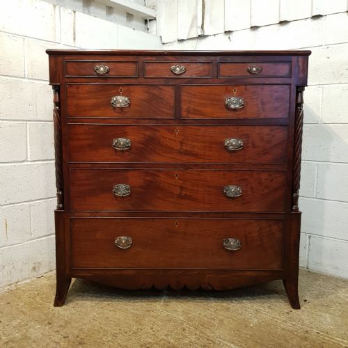 fig 1. ANTIQUE WILLIAM 1V MAHOGANY CHEST OF DRAWERS C1830