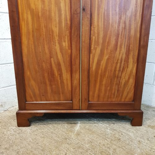 fig 2. ANTIQUE SMALL REGENCY MAHOGANY DOUBLE WARDROBE C1820
