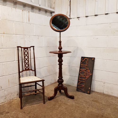 Antique Victorian Gents Mahogany Shaving Stand C1880