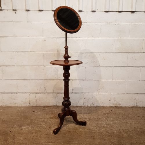 fig 1. ANTIQUE VICTORIAN GENTS MAHOGANY SHAVING STAND C1880