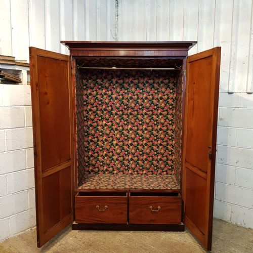 fig 1. ANTIQUE WILLIAM 1V MAHOGANY DOUBLE WARDROBE C1830