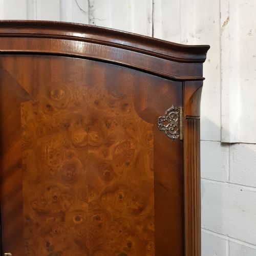 fig 1. ANTIQUE BURR WALNUT SMALL FITTED WARDROBE C1920