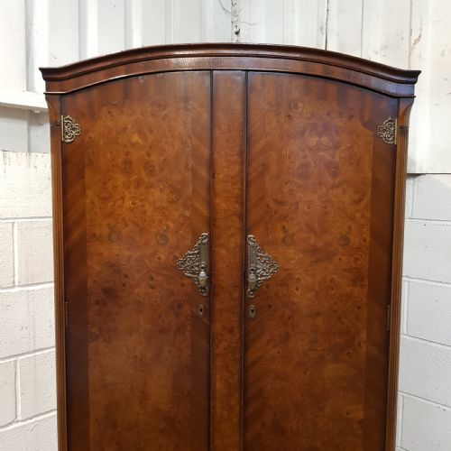 fig 2. ANTIQUE BURR WALNUT SMALL FITTED WARDROBE C1920