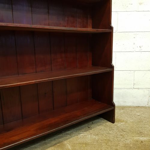 fig 2. ANTIQUE EDWARDIAN MAHOGANY OPEN WATERFALL BOOKCASE C1900