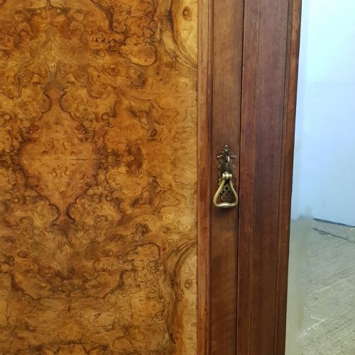 fig 1. ANTIQUE ART DECO BURR WALNUT TRIPLE WARDROBE C1920