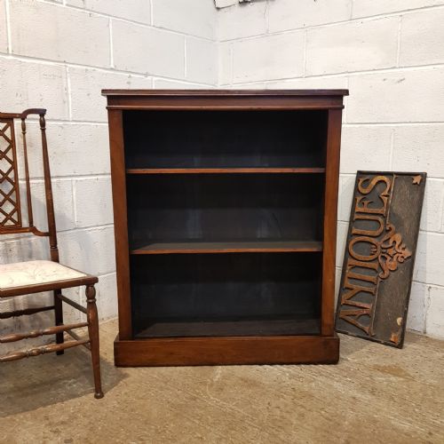 Antique Victorian Walnut Open Bookcase C1880