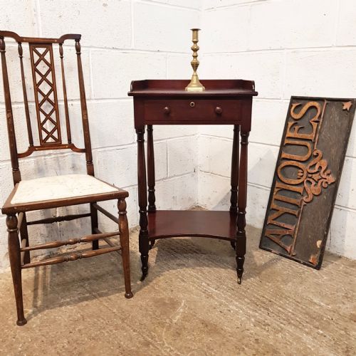 Antique Victorian Mahogany Side Lamp Table C1860
