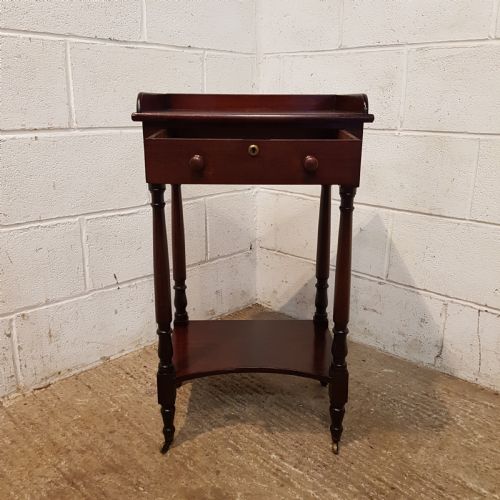 fig 1. ANTIQUE VICTORIAN MAHOGANY SIDE LAMP TABLE C1860
