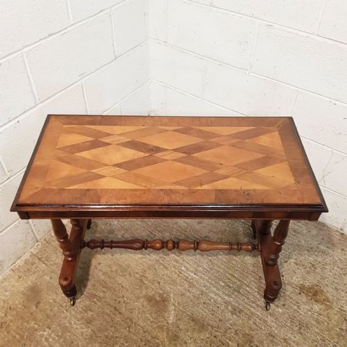 Antique Victorian Walnut and Satinwood Side Table C1890