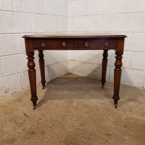 fig 1. ANTIQUE VICTORIAN MAHOGANY WRITING TABLE C1880