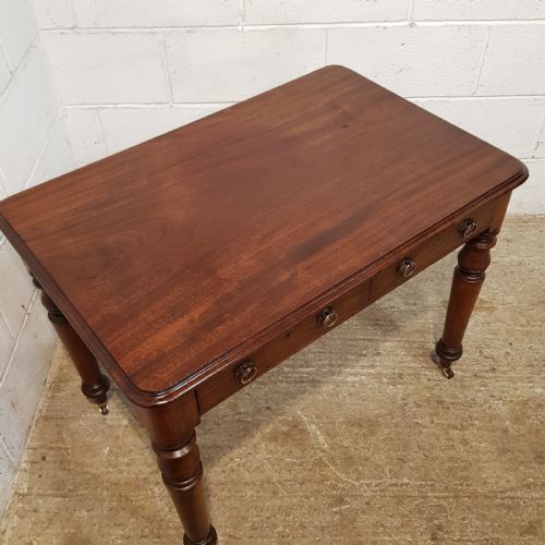 fig 2. ANTIQUE VICTORIAN MAHOGANY WRITING TABLE C1880