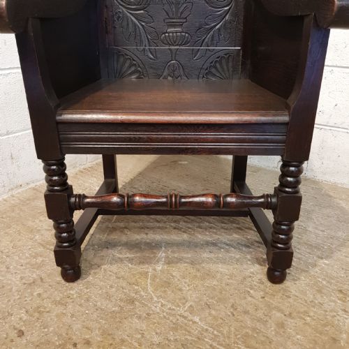 fig 1. ANTIQUE 19TH CENTURY OAK WAINSCOT CHAIR C1850