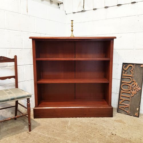 Antique Edwardian Mahogany Open Bookcase C1900