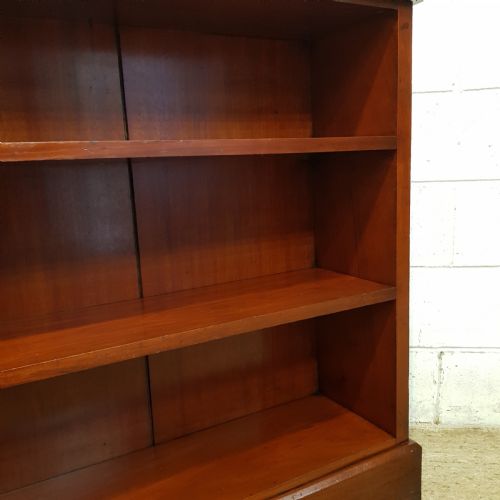 fig 2. ANTIQUE EDWARDIAN MAHOGANY OPEN BOOKCASE C1900