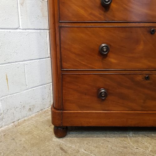 fig 1. ANTIQUE VICTORIAN MAHOGANY CHEST OF DRAWERS C1880