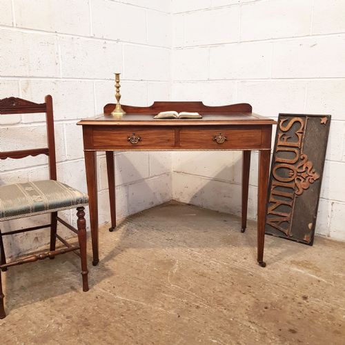 Antique Edwardian Rosewood Leather Topped Writing  Desk C1900