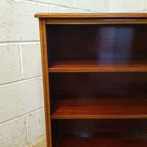 fig 2. ANTIQUE SMALL VICTORIAN SATINWOOD OPEN BOOKCASE C1880