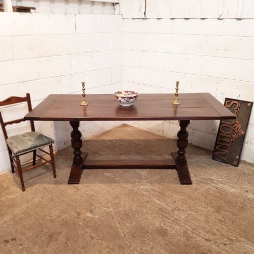 Antique Oak Refectory Dining Table C1920