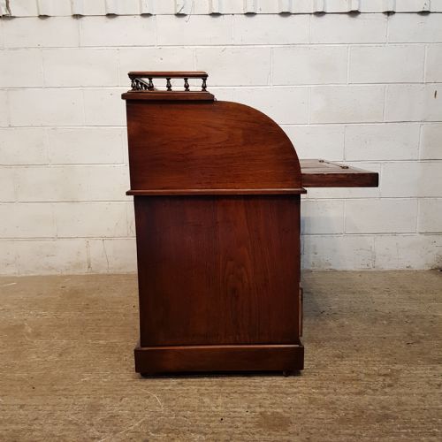 fig 2. ANTIQUE VICTORIAN WALNUT ROLL TOP DESK C1880