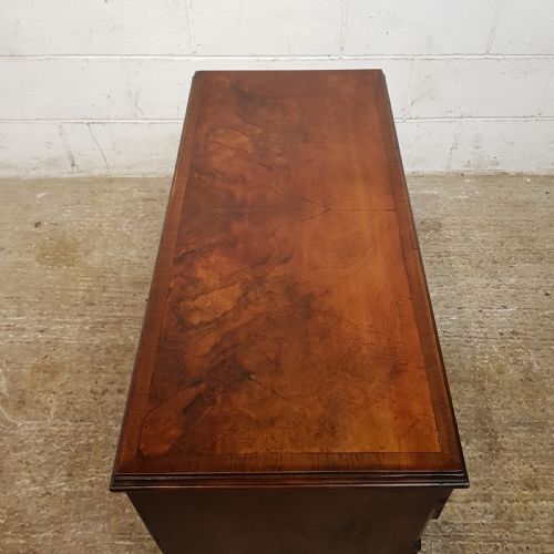 fig 2. ANTIQUE EDWARDIAN BURR WALNUT LOWBOY DESK C1900