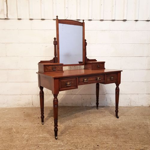 fig 2. ANTIQUE LATE VICTORIAN BURR WALNUT  DRESSING TABLE C1890