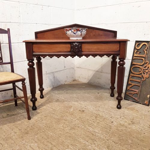 Antique Victorian Aesthetic Mahogany Hall Console Table C1880