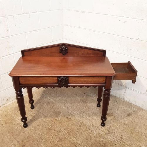 fig 2. ANTIQUE VICTORIAN AESTHETIC MAHOGANY HALL CONSOLE TABLE C1880