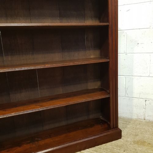fig 2. ANTIQUE LATE VICTORIAN MAHOGANY OPEN BOOKCASE C1890