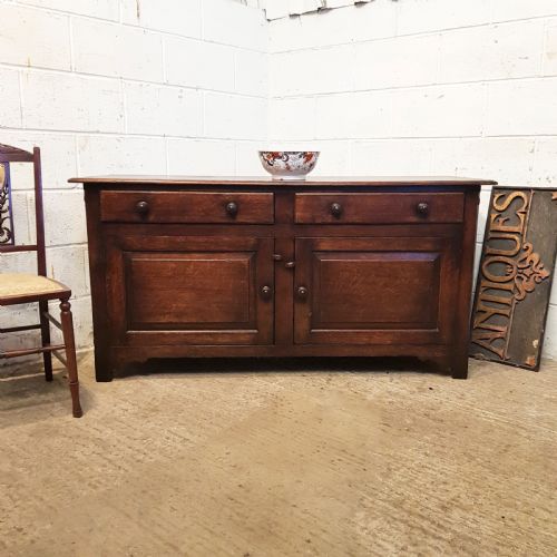 Antique 18th Century Period Country Oak & Elm Dresser Base C1780