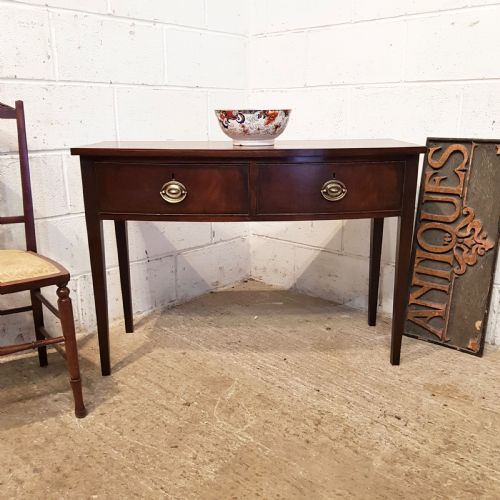 Antique Regency Mahogany Bow Front Side Table C1820
