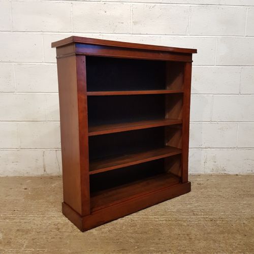 fig 1. ANTIQUE VICTORIAN MAHOGANY OPEN BOOKCASE C1880