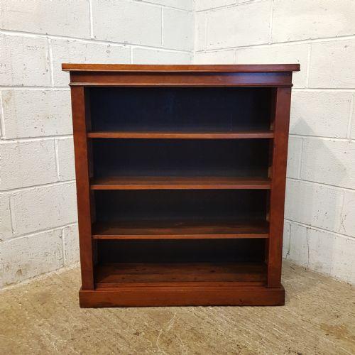 fig 2. ANTIQUE VICTORIAN MAHOGANY OPEN BOOKCASE C1880