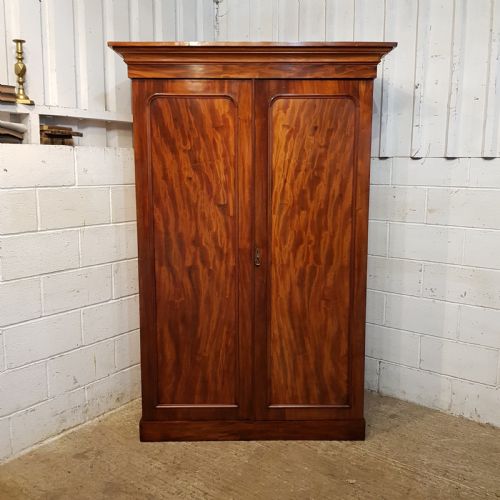 fig 1. ANTIQUE VICTORIAN MAHOGANY DOUBLE WARDROBE C1880