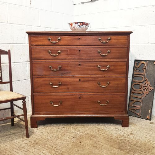 Antique 18th Century Period Mahogany Chest of Drawers C1780
