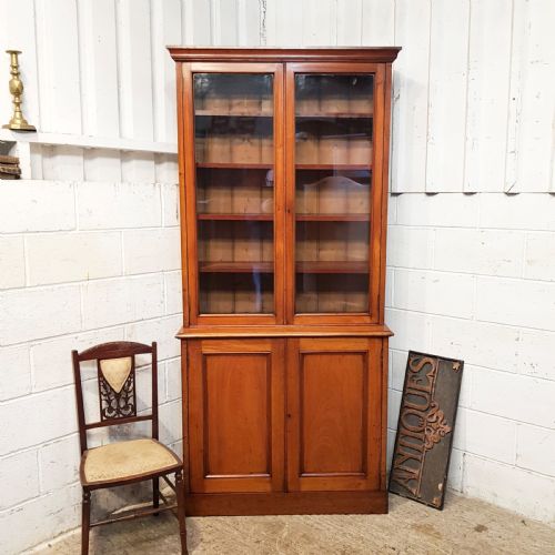 Antique Tall Victorian Mahogany Library Bookcase C1880