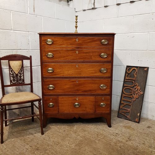Antique Regency Mahogany Secretaire Chest of Drawers C1820