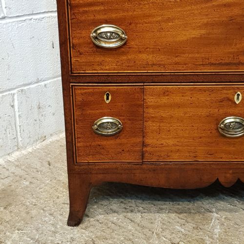 fig 2. ANTIQUE REGENCY MAHOGANY SECRETAIRE CHEST OF DRAWERS C1820