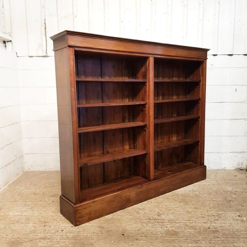 fig 1. ANTIQUE VICTORIAN LARGE MAHOGANY OPEN BOOKCASE C1880