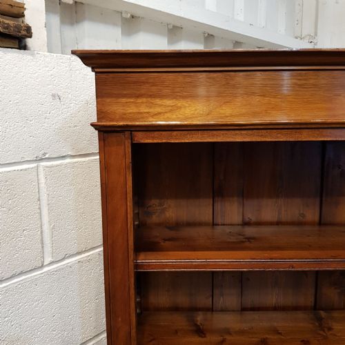 fig 2. ANTIQUE VICTORIAN LARGE MAHOGANY OPEN BOOKCASE C1880