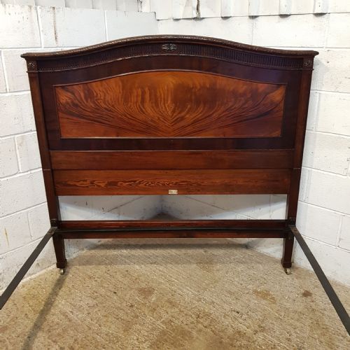 fig 2. ANTIQUE EDWARDIAN CHIPPENDALE MAHOGANY KING SIZE BED BY HEAL & SON C1900