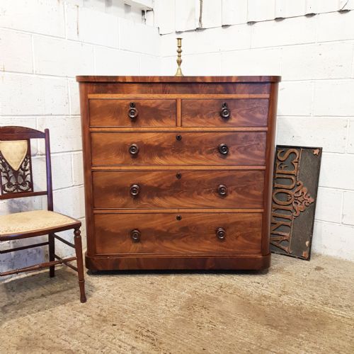 Antique Victorian Mahogany Chest of Drawers C1880