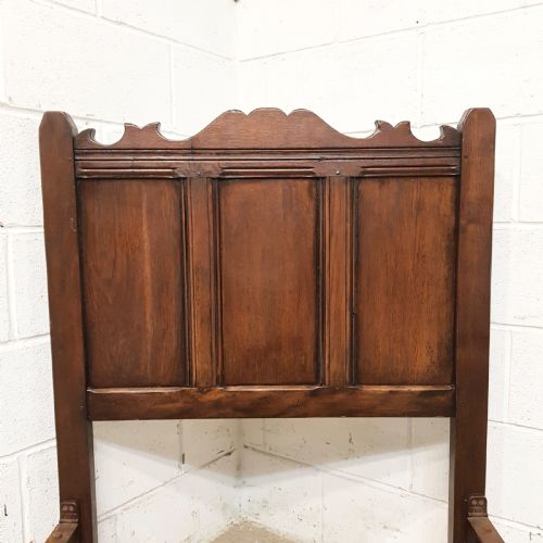 fig 1. ANTIQUE PAIR EDWARDIAN GEORGIAN JOINED OAK SINGLE BEDS C1900