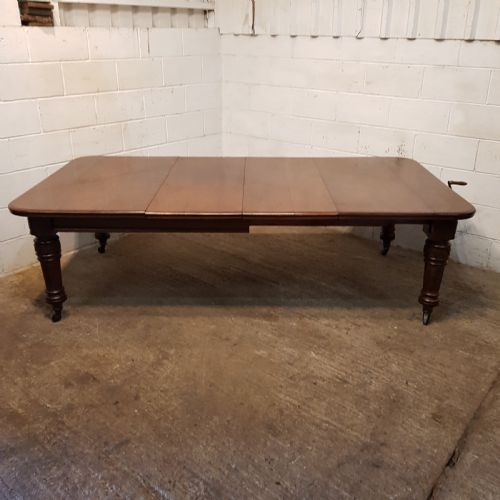 fig 1. ANTIQUE VICTORIAN OAK WIND OUT EXTENDING DINING TABLE C1880