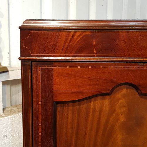 fig 2. ANTIQUE EDWARDIAN INLAID MAHOGANY TRIPLE WARDROBE C 1900