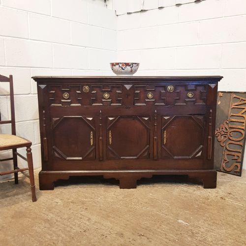 Antique Late18th Century Joined Oak Dresser Base C1790