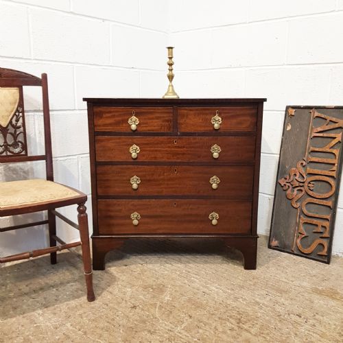 Antique Edwardian Mahogany Dwarf Chest of Drawers C1900